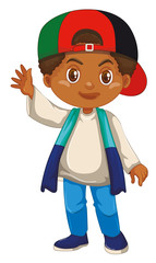 Cute happy smiling child isolated on white background