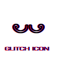 Mustache icon flat