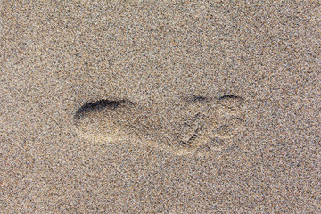Footprint in the Sand Crete beach.