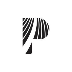 letter o stripes motion logo vector