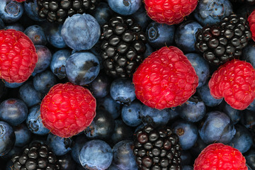Background of various berries