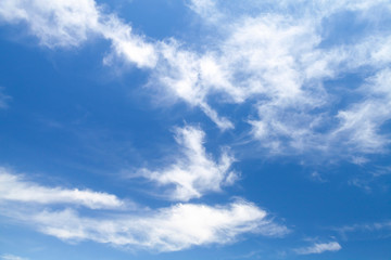 Naklejka na ściany i meble Blue sky with clouds at daytime