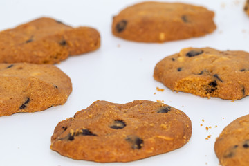Tasty cookies isolate on white background.
