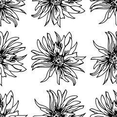 floral seamless pattern with flowers
