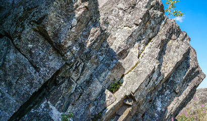 Rocks at a negative angle