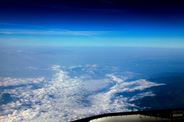 aeroplano, céu, azul, afinar, voo, viagem, escurecer, escurecer, janela, perspectiva, alto, transporte, aeroplano, aéreo, linha aérea, aviação, horizonte