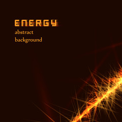 Abstract energy background. Fire flame burn light lines