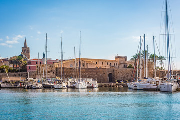 Alghero city in Sardinia, Italy.