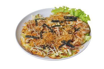 Homemade Okonomiyaki (Japanese Cabbage Pancake) Recipe.