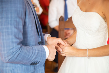 Obraz na płótnie Canvas Détails durant la cérémonie de mariage