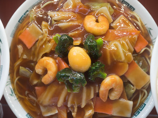 食品サンプル　中華あんかけソバ