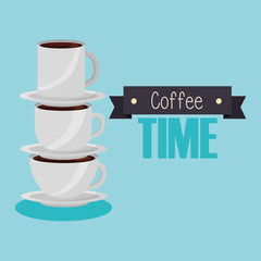 Coffee cups vector design