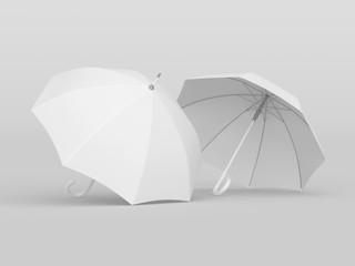 Umbrella studio photo. Mockup. 3D rendering