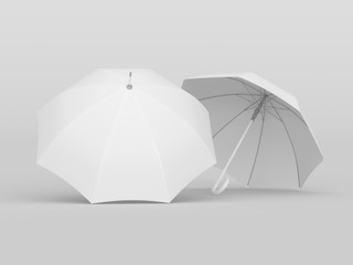 Umbrella studio photo. Mockup. 3D rendering