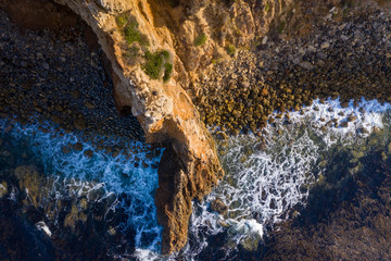 ocean cliff aerial view