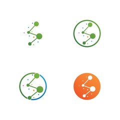Molecule logo template vector icon