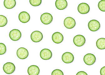 Pattern of fresh cucumber slices