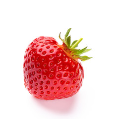 Fresh strawberries closeup on a white background. Isolated - Image