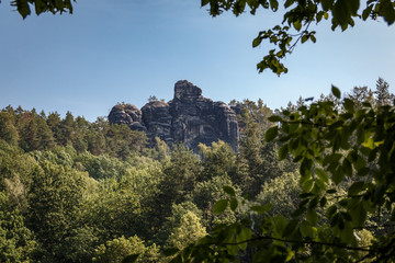 Felsformation im Elbsandsteingebirge in der Sächsische Schweiz