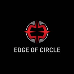 Modern red circle double E armory logo design