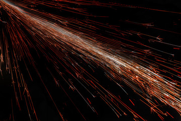 bright sparks of metal