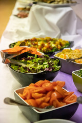 Buffet lors d'un mariage durant le souper