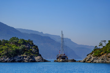 Oludeniz, Turkey. Blue Lagoon. View of the mountains, and sea