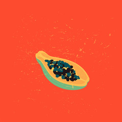 papaya vector art