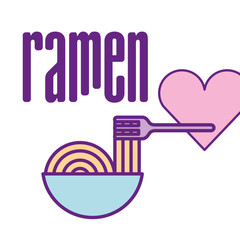 Ramen food vector design