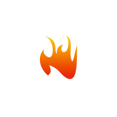 Fire flames icon logo design template