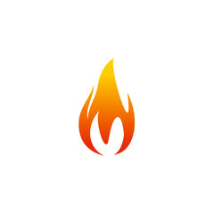 Fire flames icon logo design template