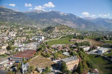 Fototapeta na wymiar Sierre en Suisse, Valais
