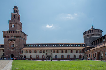 The Sforza Castle - Castello Sforzesco in Milan, Italy