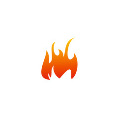 Fire flames icon logo design template
