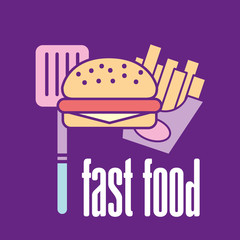 Fast food and hamburger vector design