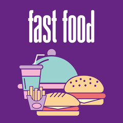 Fast food and hamburger vector design