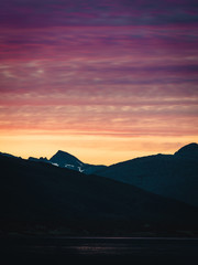 Sunset over mountain