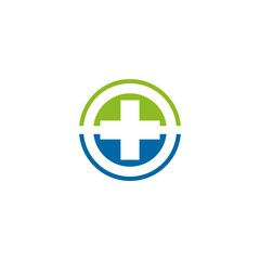 Medical and health care logo design template