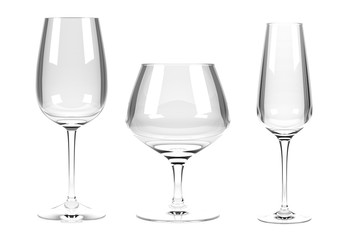 Wine glasses. Set