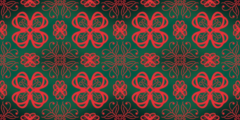Seamless endless repeating multicolored bright ornament of different colors