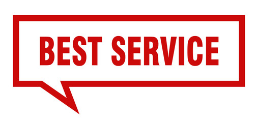 best service sign. best service square speech bubble. best service