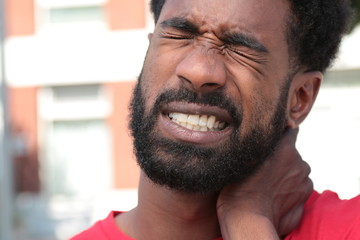 Obraz premium Beautiful black man outside
