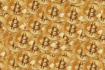Bitcoin pattern. Virtual digital cryptocurrency background