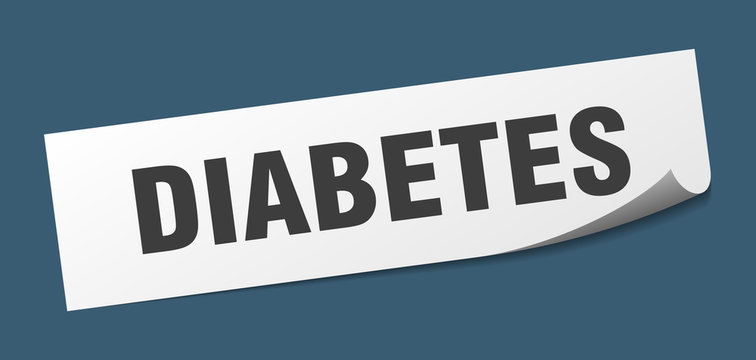 diabetes sticker. diabetes square isolated sign. diabetes