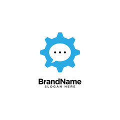 Mechanical Chat Logo Design Inspiration