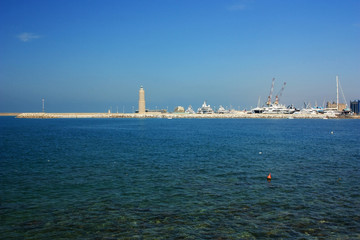 Yachts in the port of Livorno, Italy