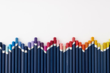 Arrangement of colored pencils