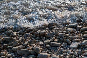 galets et écume