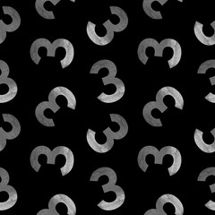 Seamless pattern with numbers 3