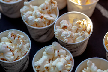 Popcorn in Small Serving Cups